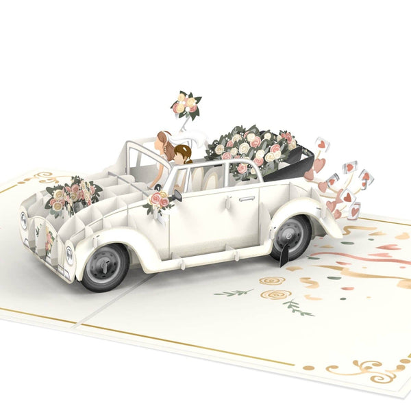 Hochzeitsauto mit lesbischem Brautpaar Pop-Up