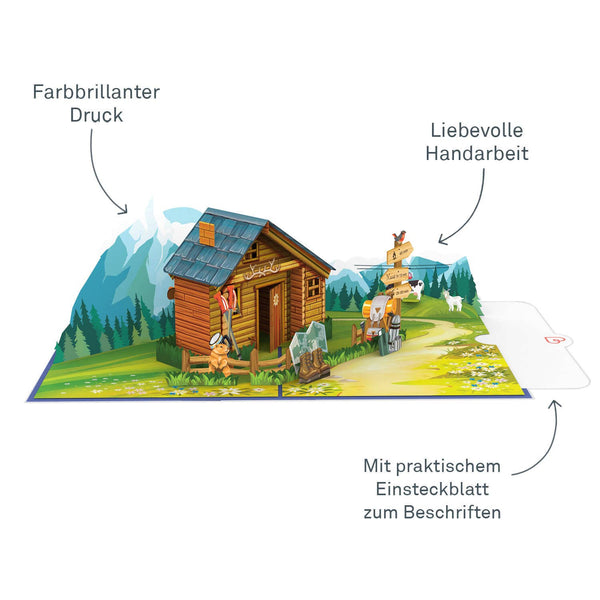 Berghütte Pop-Up