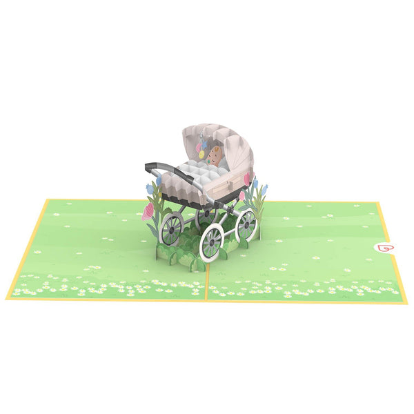 Kinderwagen mit Baby Pop-Up