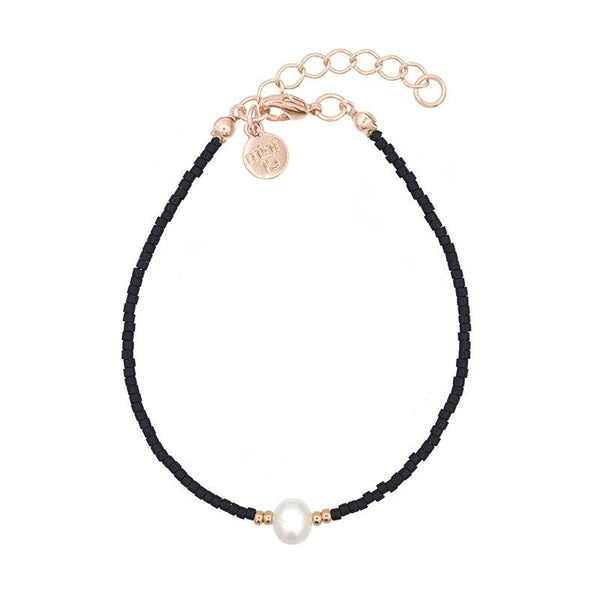 Armband Simply mit Perle schwarz