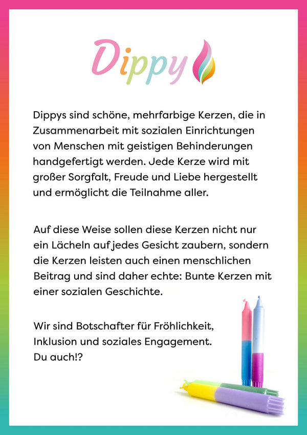 Regenbogen Kerze