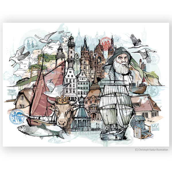 Mecklenburg-Vorpommern Collage quer