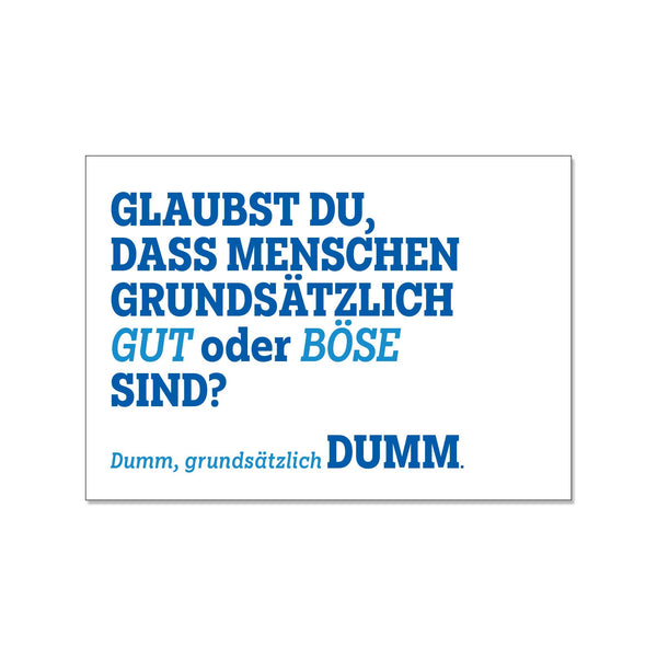 Postkarte Gut oder Böse