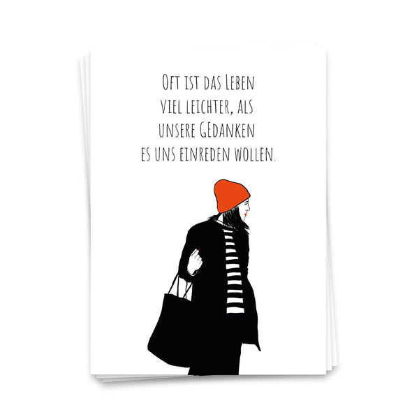 Oft ist das Leben leichter - Postkarte