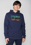 Kapuzen Hoodie Bike Mountain navy