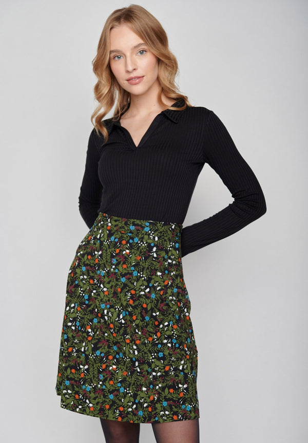 Langarm Bluse mit Kragen