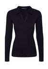 Langarm Bluse mit Kragen