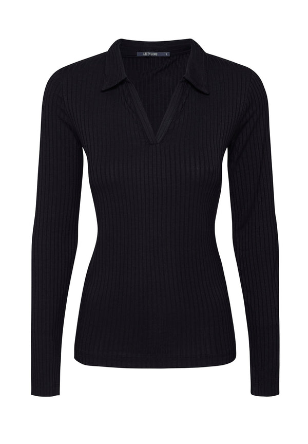 Langarm Bluse mit Kragen