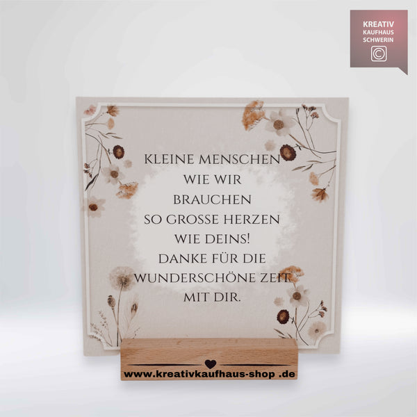 Schild mit Aufsteller "Großes Herz"