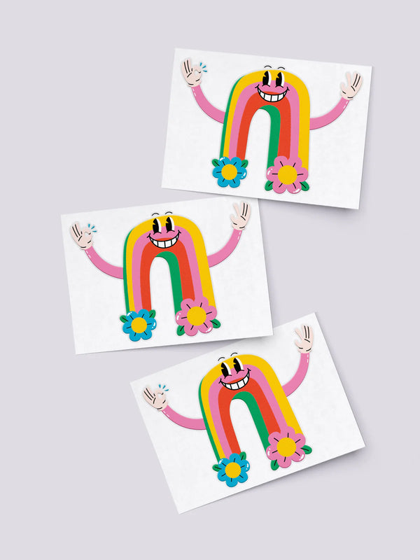 Fake Tattoo Regenbogen Hippie