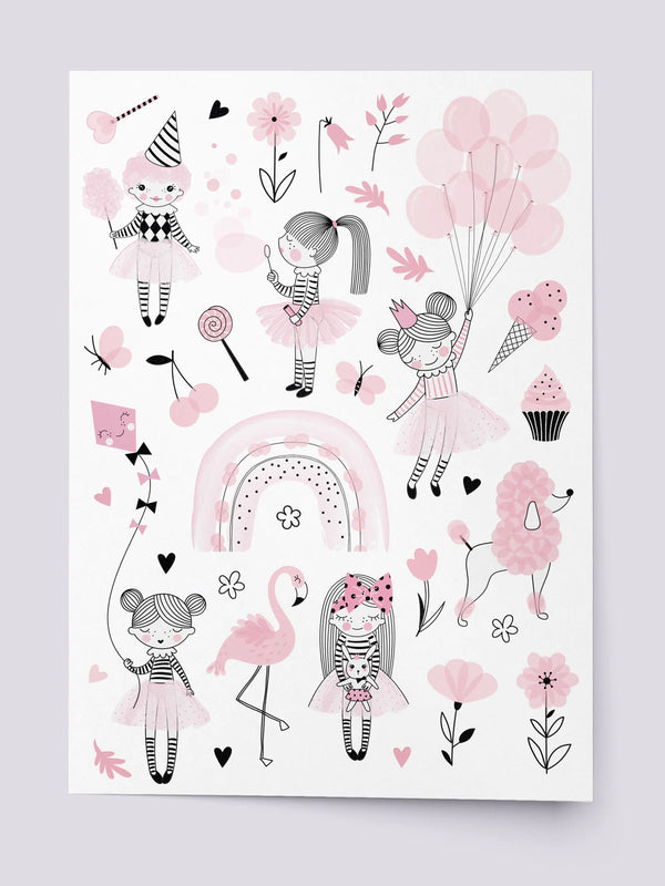 Fake Tattoo Pink Party