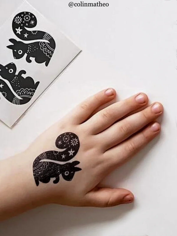 Fake Tattoo Eichhörnchen Magie