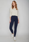 Long Leggings blau