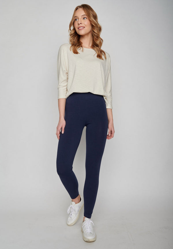 Long Leggings blau