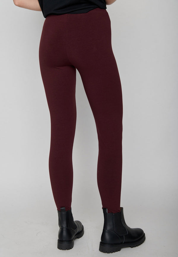 Long Leggings weinrot