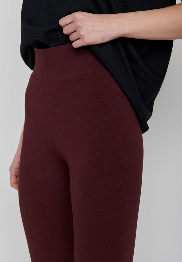 Long Leggings weinrot