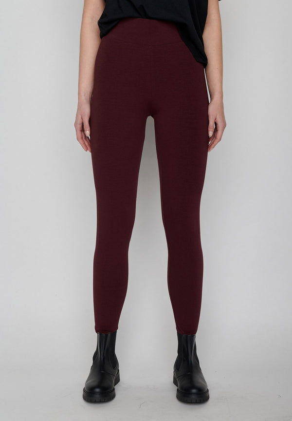Long Leggings weinrot