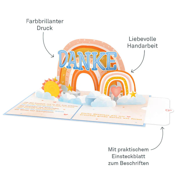 Danke für Erzieher*innen Pop-Up Karte