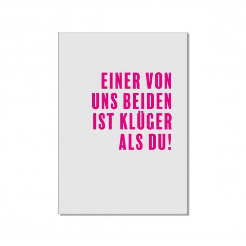 Postkarte Einer von uns beiden...