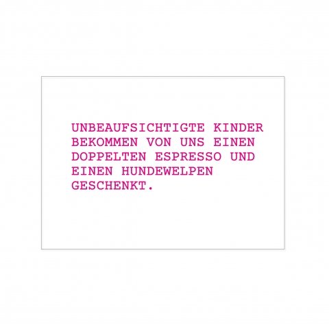 Postkarte Unbeaufsichtigte Kinder