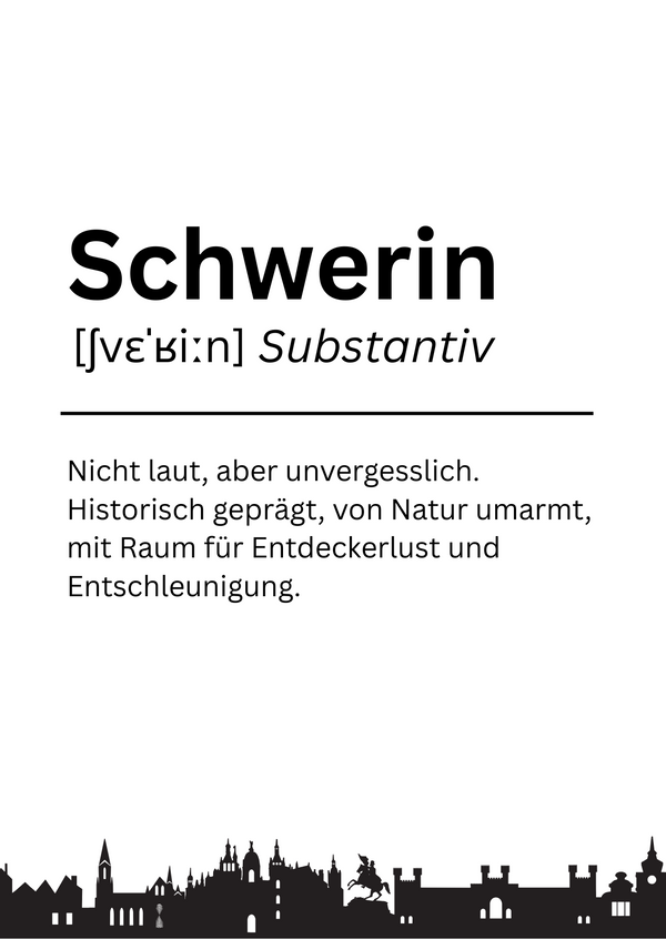 Postkarte Schwerin "Nicht laut, aber..."