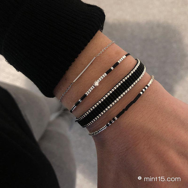 Armband Simplicity schwarz matt