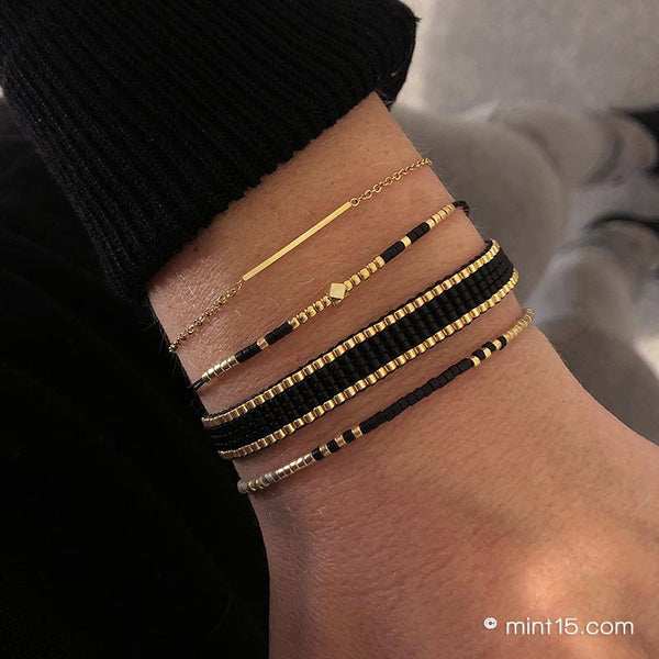 Armband Simplicity schwarz matt