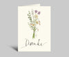 Danke Klappkarte | bunter Blumenstrauß Aquarell