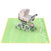 Kinderwagen mit Baby Pop-Up