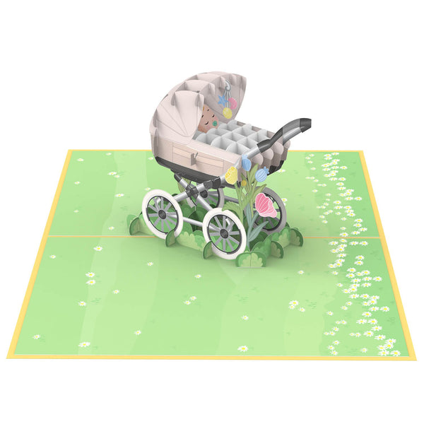 Kinderwagen mit Baby Pop-Up