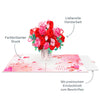 Romantischer Rosenstrauß Pop-Up