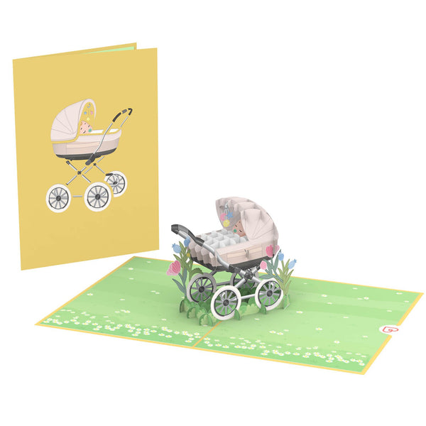 Kinderwagen mit Baby Pop-Up