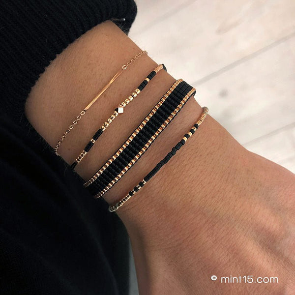 Armband Simplicity schwarz matt