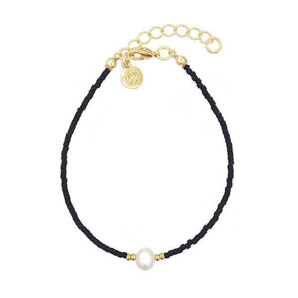 Armband Simply mit Perle schwarz