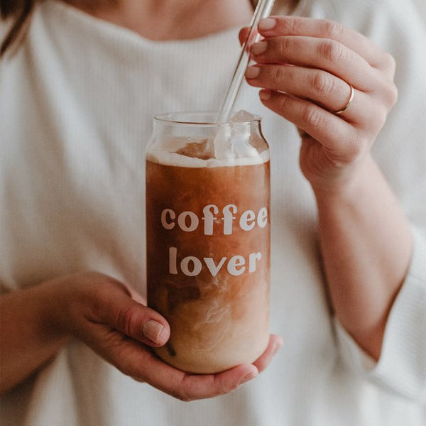 hohes Glas "coffee lover"