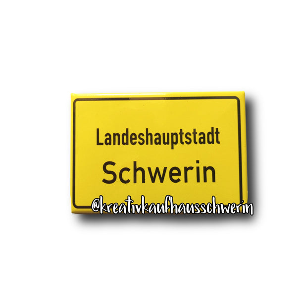 Schwerin Ortsschild Magnet