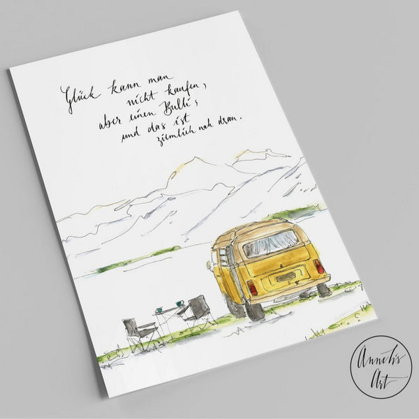 Postkarte Bulli