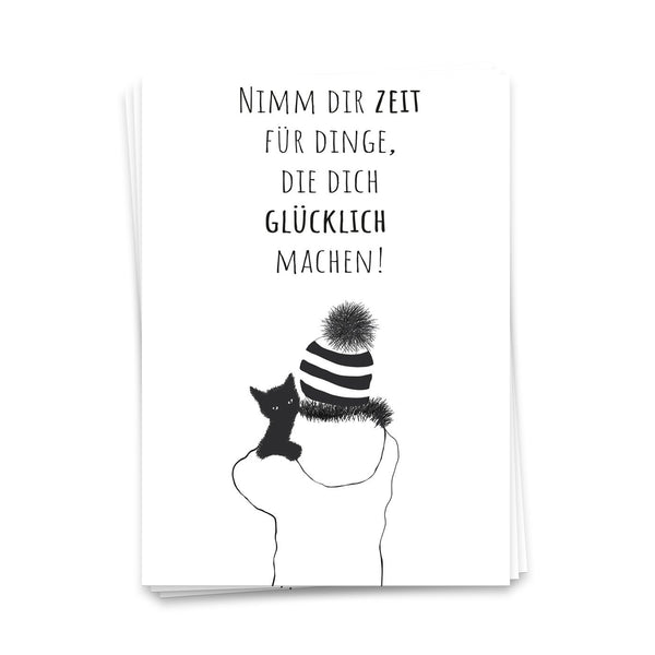 Postkarte Nimm dir Zeit für Dinge die glücklich machen