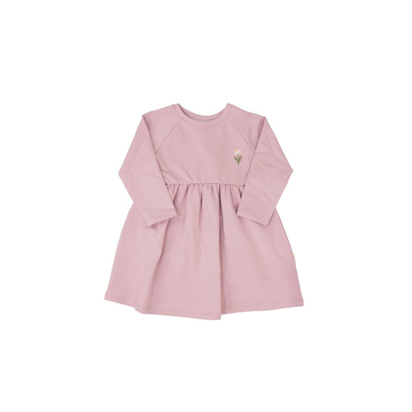 Sweatkleid mit Gänseblümchen Stickerei