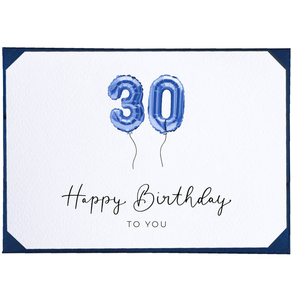 Klappkarte 30 Happy Birthday to you