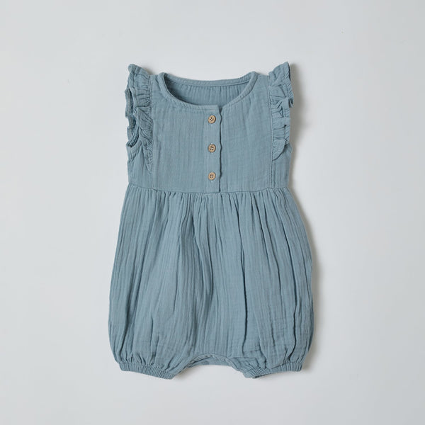 Musselin Romper aqua