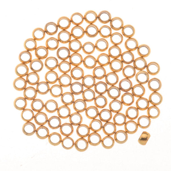 Schmuckherstellung Quetschperlen Gold 3mm
