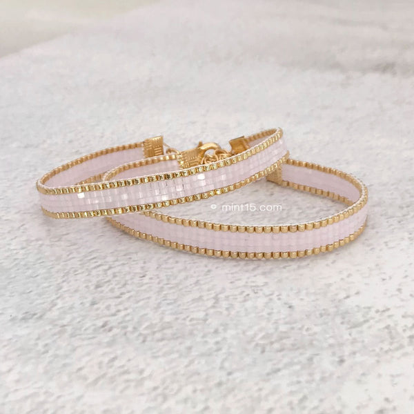 Perlen Armband Flieder