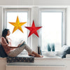 Papierstern Mono Red zum Aufhängen rot