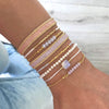 Perlen Armband Flieder