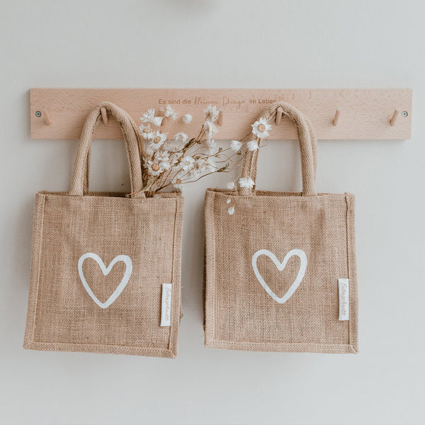 Mini Juteshopper "Herz"