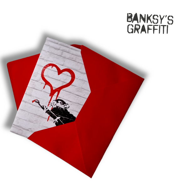 Banksy Klappkarte - Love Rat