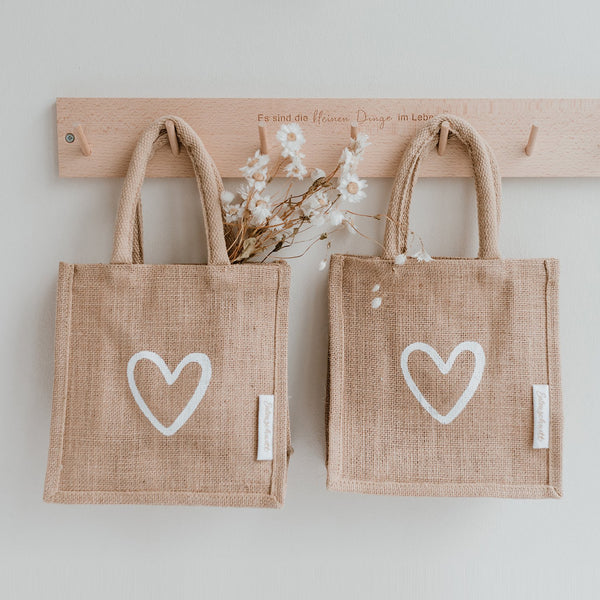 Mini Juteshopper "Herz"