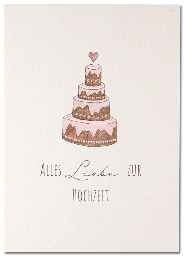 Karte Hochzeitstorte
