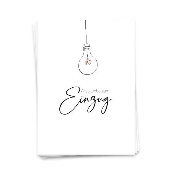 Postkarte Alles Liebe zum Einzug